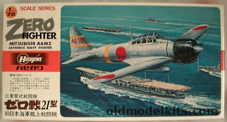 Hasegawa 1/72 Mitsubishi A6M2 Type 21 Zero Fighter - Carrier IJN Akagi (Shigeru Itaya) / Tainan AC (Saburo Sakai) / IJN Ryujo (Tadayoshi Koga), A3 plastic model kit